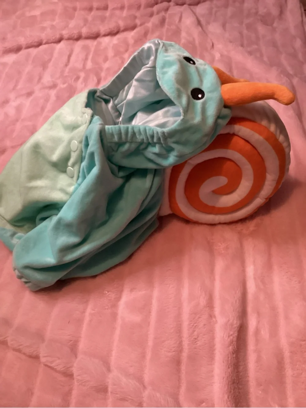 Unk Blue Green Snail Costume Jacket with Orange Shell Accent